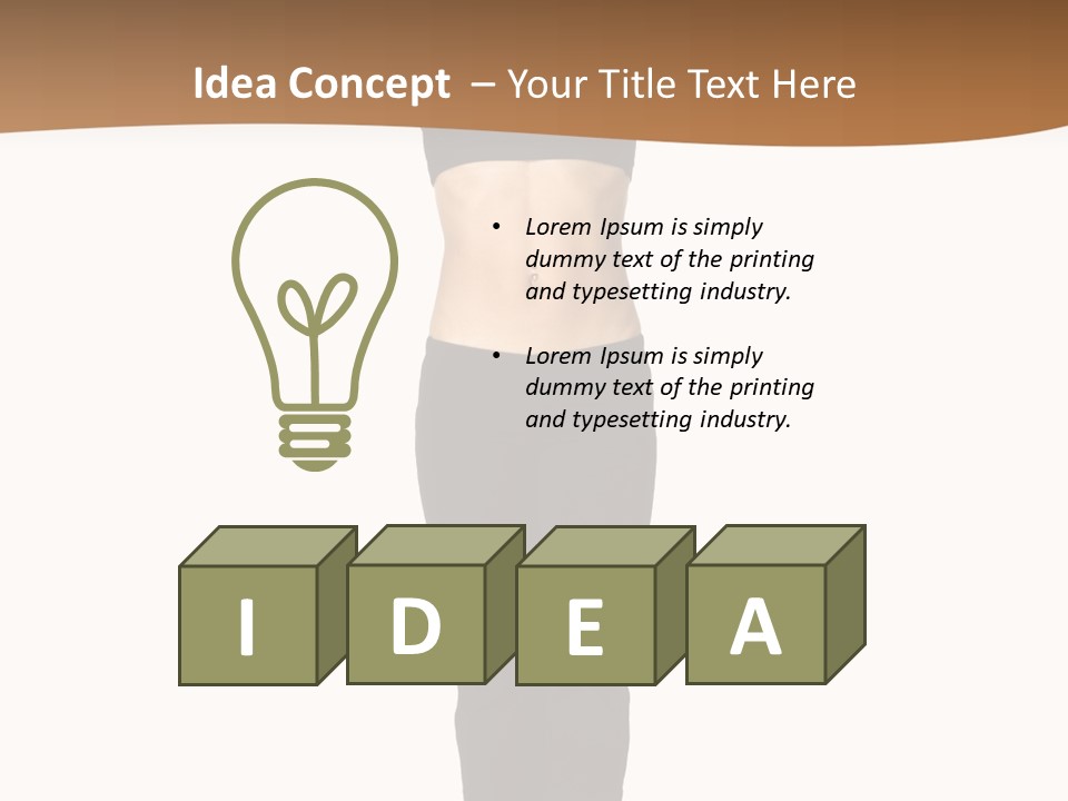 A Female Fitness Instructor Demonstrates The Finishing Position Of The Jump Squat PowerPoint Template