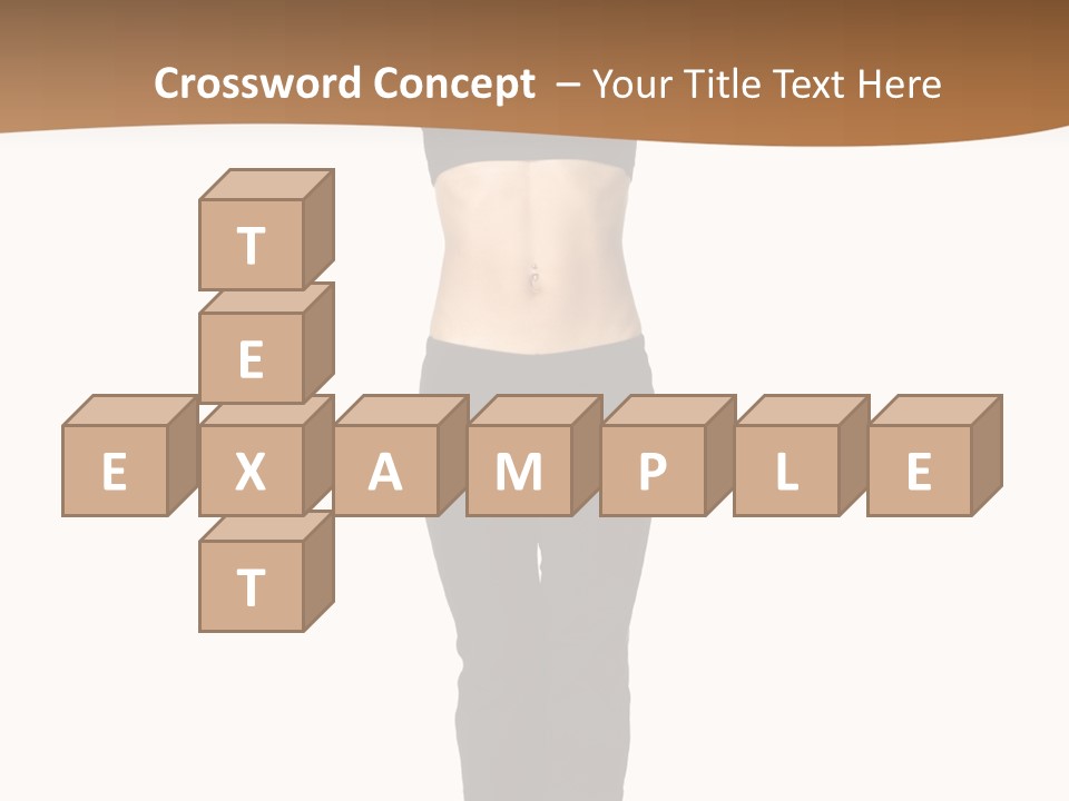 A Female Fitness Instructor Demonstrates The Finishing Position Of The Jump Squat PowerPoint Template