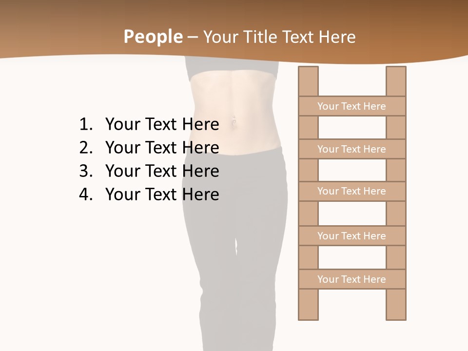 A Female Fitness Instructor Demonstrates The Finishing Position Of The Jump Squat PowerPoint Template