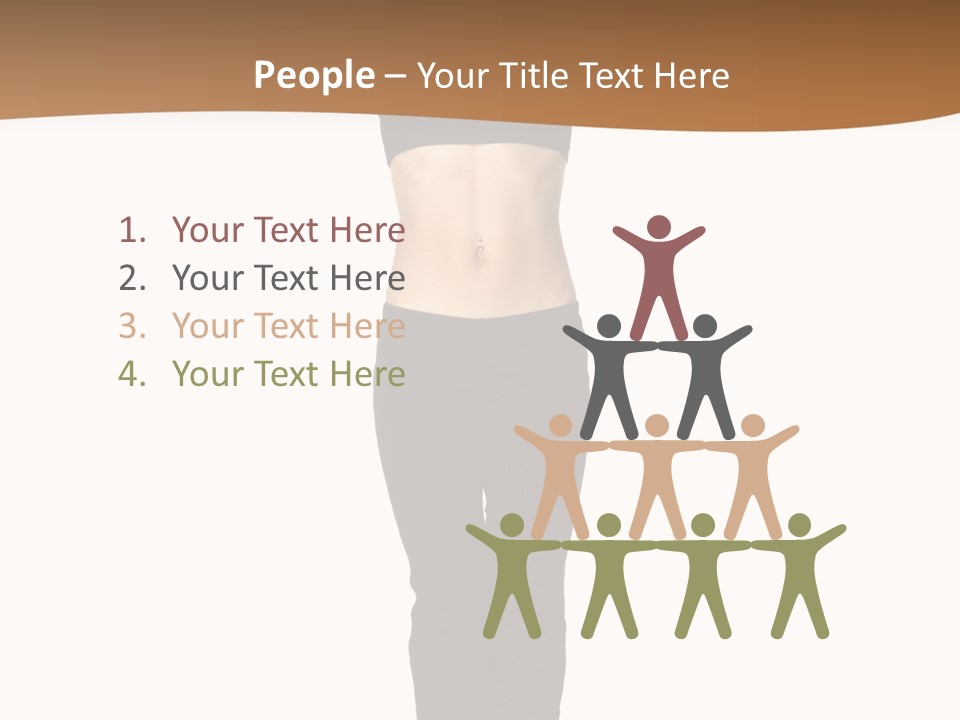 A Female Fitness Instructor Demonstrates The Finishing Position Of The Jump Squat PowerPoint Template