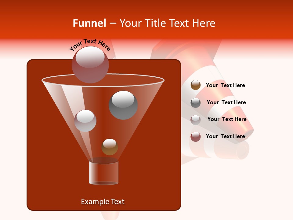 Traffic Cones Over White Reflective Background PowerPoint Template