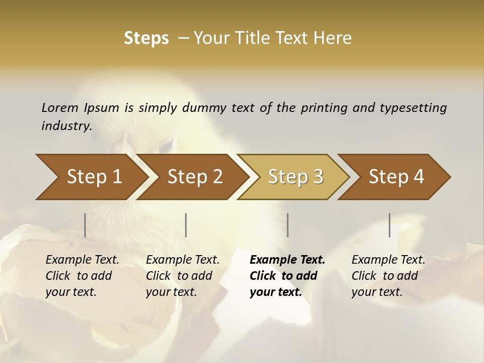 A Small Chicken Sitting Inside Of An Open Egg Shell PowerPoint Template