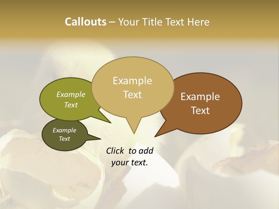 A Small Chicken Sitting Inside Of An Open Egg Shell PowerPoint Template