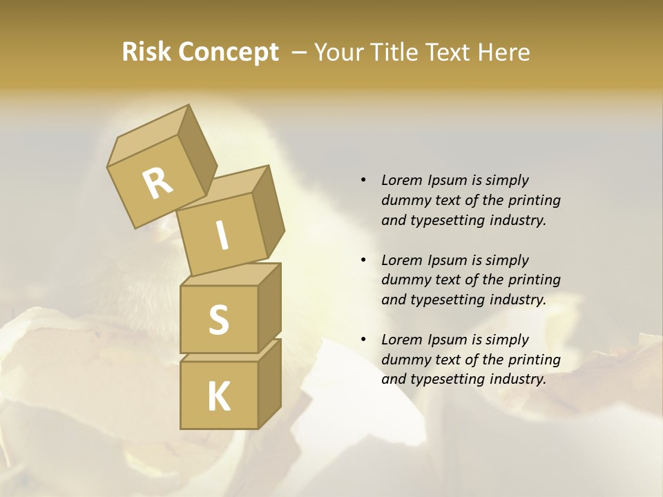 A Small Chicken Sitting Inside Of An Open Egg Shell PowerPoint Template