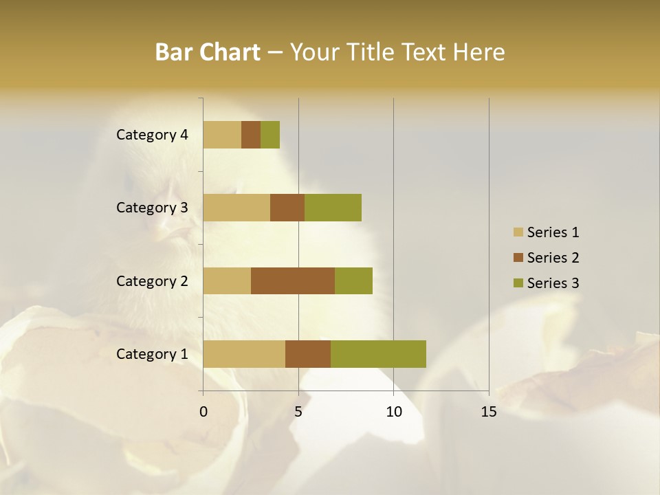 A Small Chicken Sitting Inside Of An Open Egg Shell PowerPoint Template