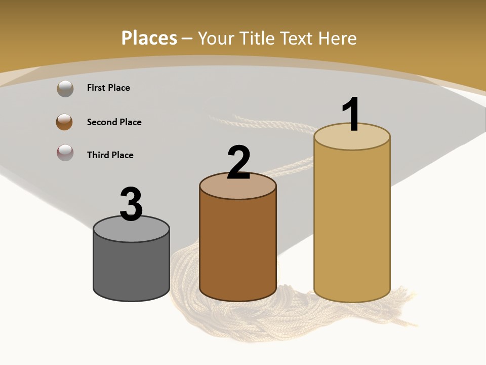 Graduation Cap And Gold Tassel PowerPoint Template