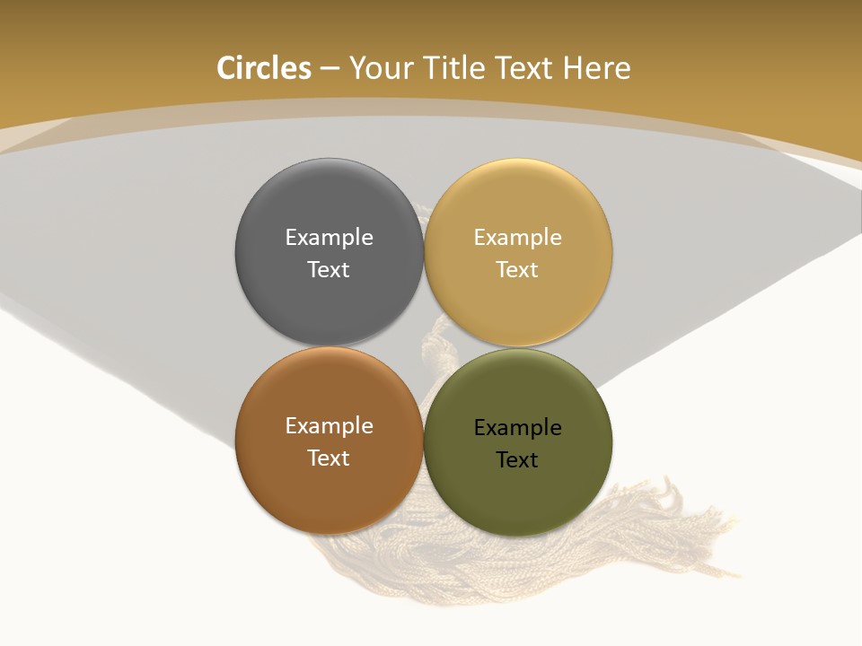 Graduation Cap And Gold Tassel PowerPoint Template