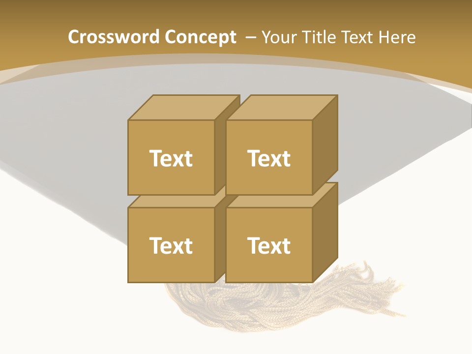 Graduation Cap And Gold Tassel PowerPoint Template