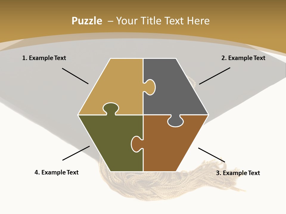 Graduation Cap And Gold Tassel PowerPoint Template