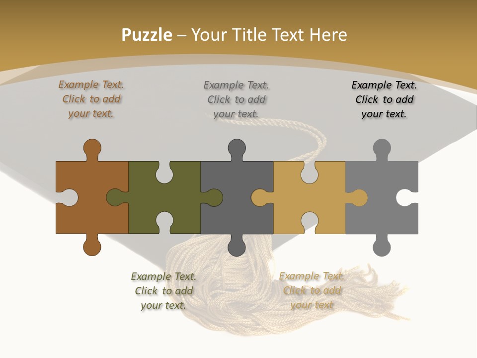 Graduation Cap And Gold Tassel PowerPoint Template