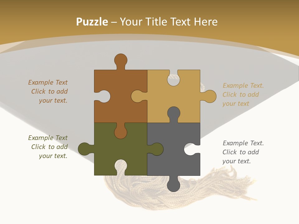 Graduation Cap And Gold Tassel PowerPoint Template