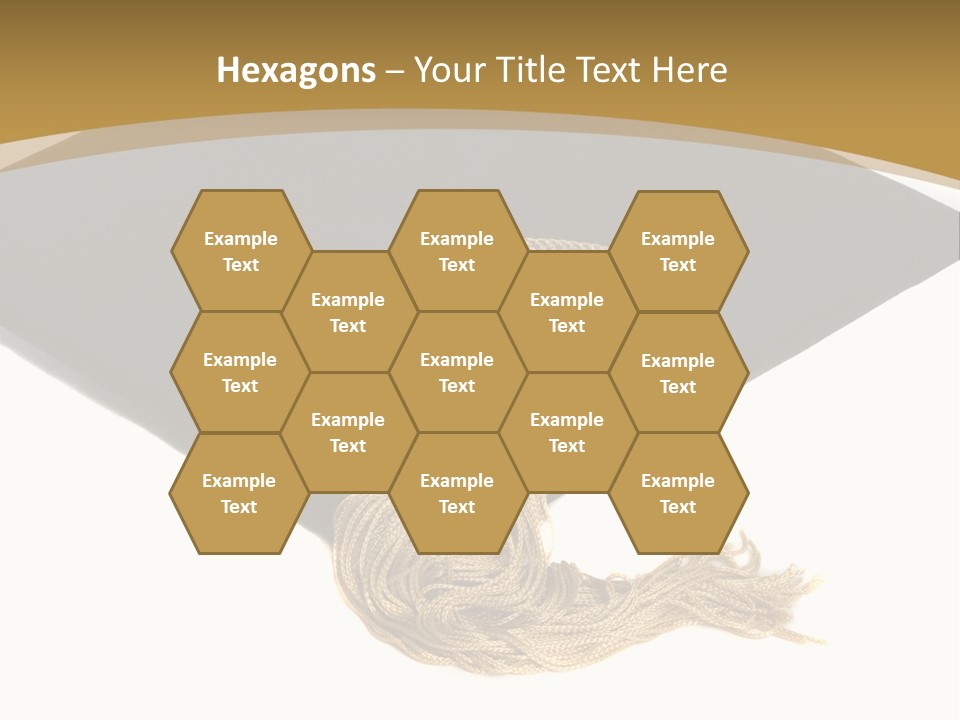 Graduation Cap And Gold Tassel PowerPoint Template