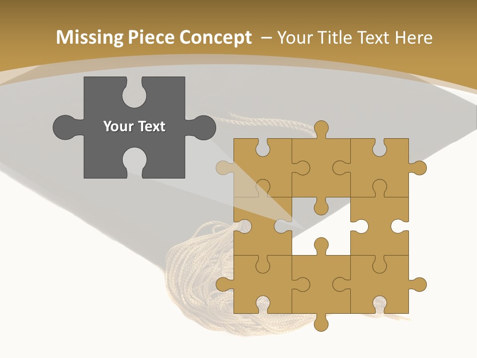 Graduation Cap And Gold Tassel PowerPoint Template