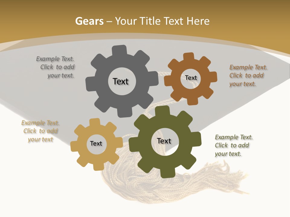 Graduation Cap And Gold Tassel PowerPoint Template