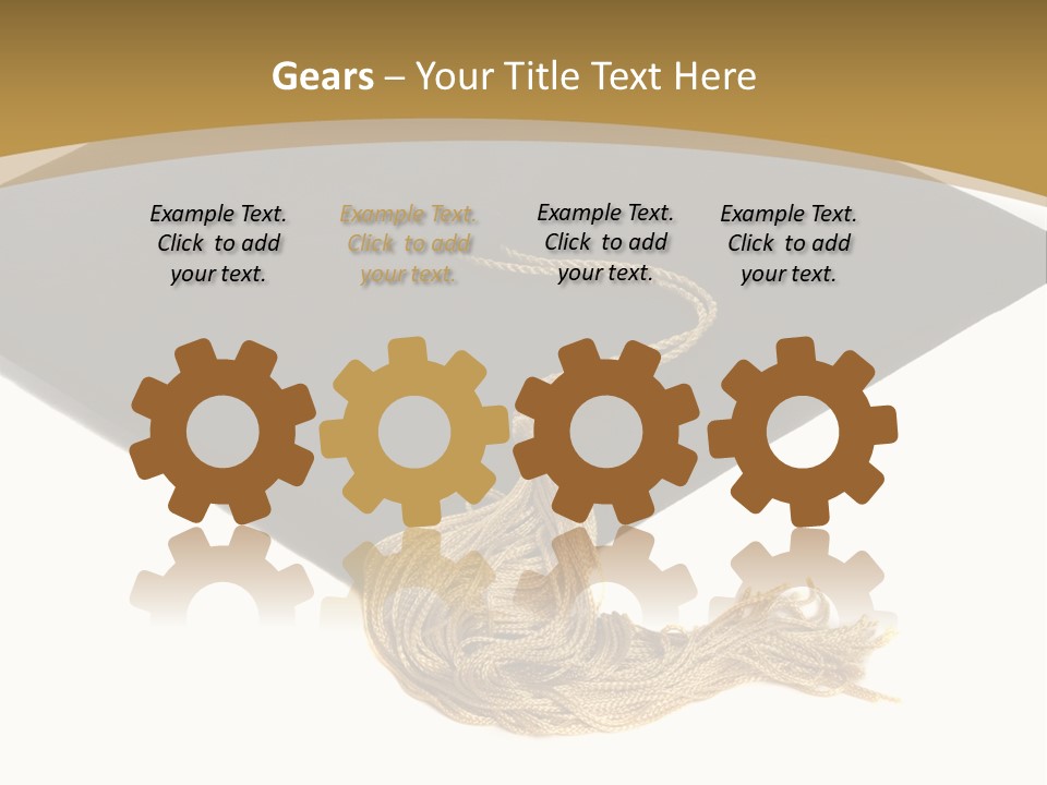 Graduation Cap And Gold Tassel PowerPoint Template