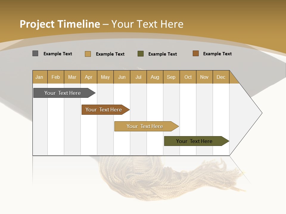 Graduation Cap And Gold Tassel PowerPoint Template