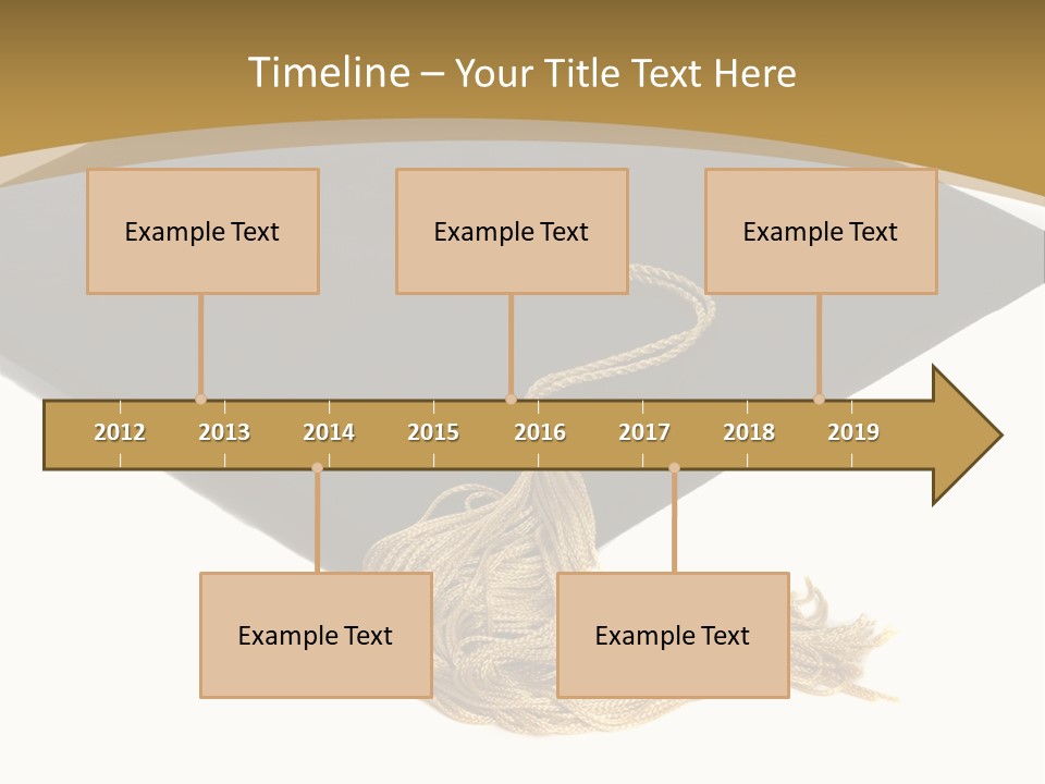 Graduation Cap And Gold Tassel PowerPoint Template