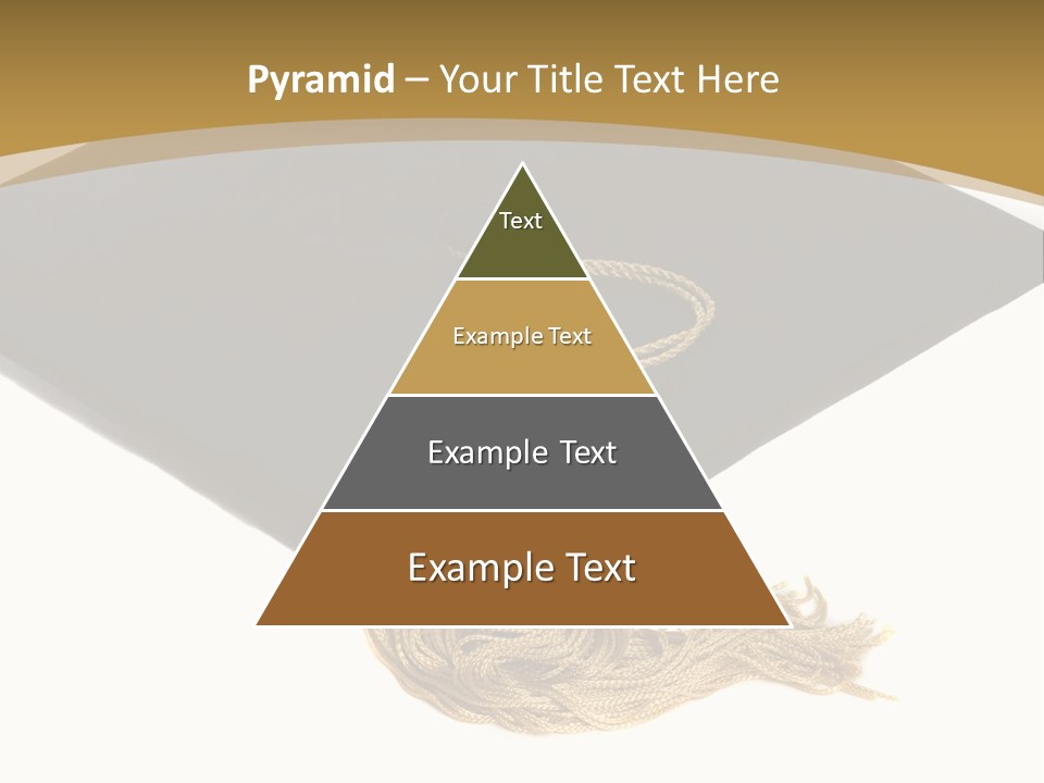 Graduation Cap And Gold Tassel PowerPoint Template