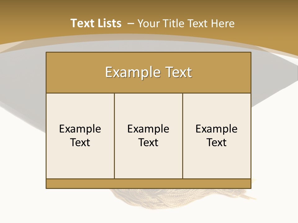 Graduation Cap And Gold Tassel PowerPoint Template