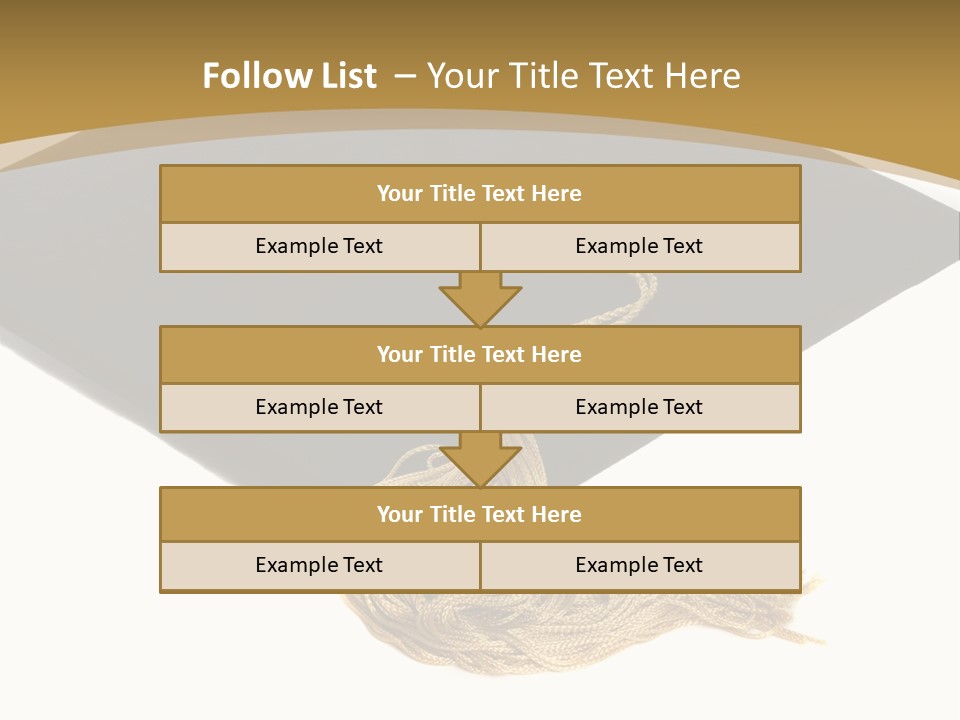 Graduation Cap And Gold Tassel PowerPoint Template