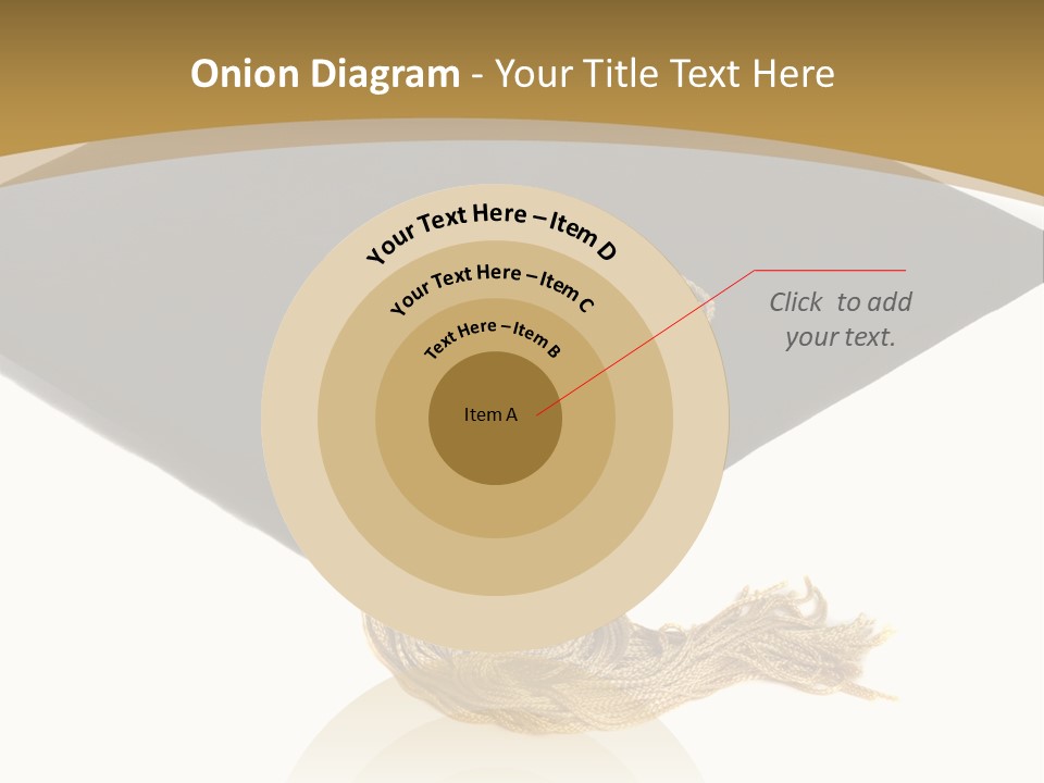 Graduation Cap And Gold Tassel PowerPoint Template