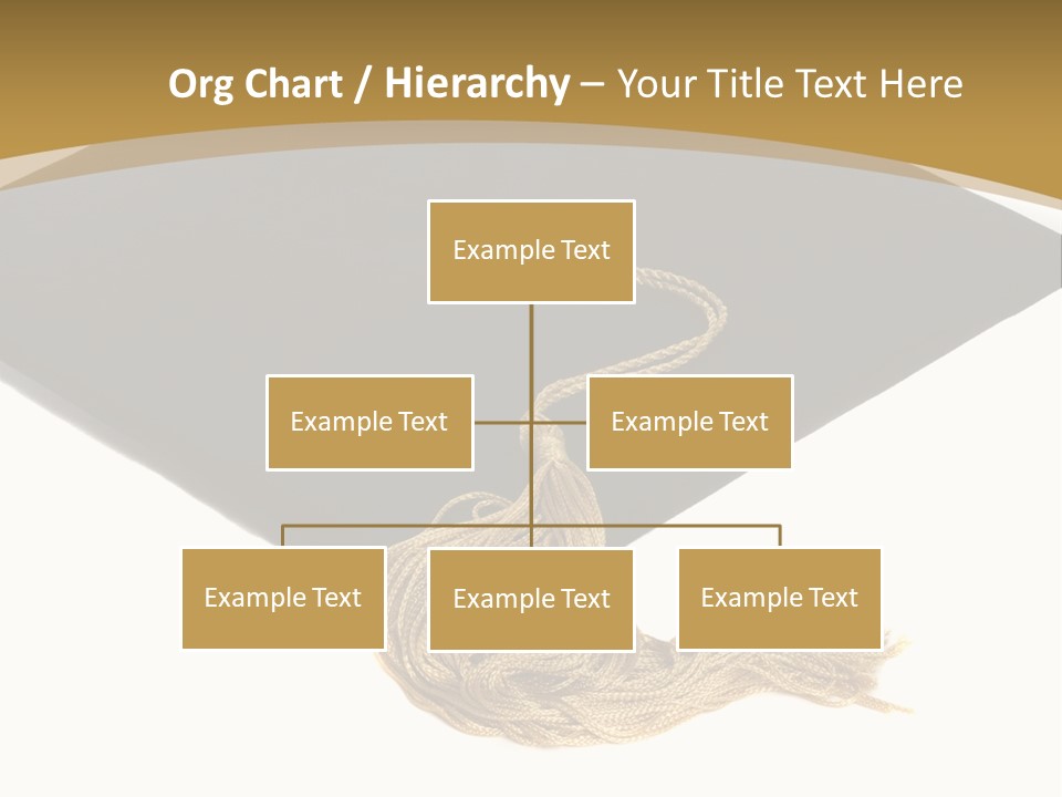 Graduation Cap And Gold Tassel PowerPoint Template