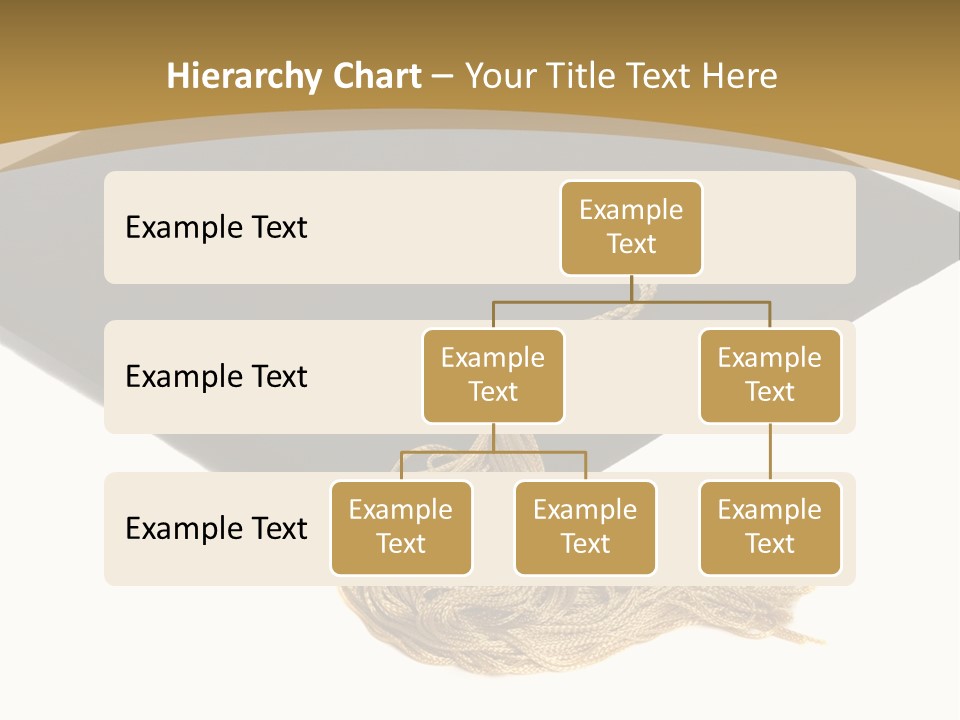 Graduation Cap And Gold Tassel PowerPoint Template