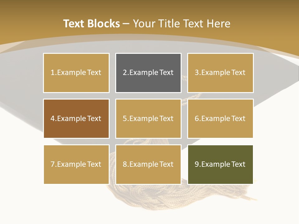 Graduation Cap And Gold Tassel PowerPoint Template