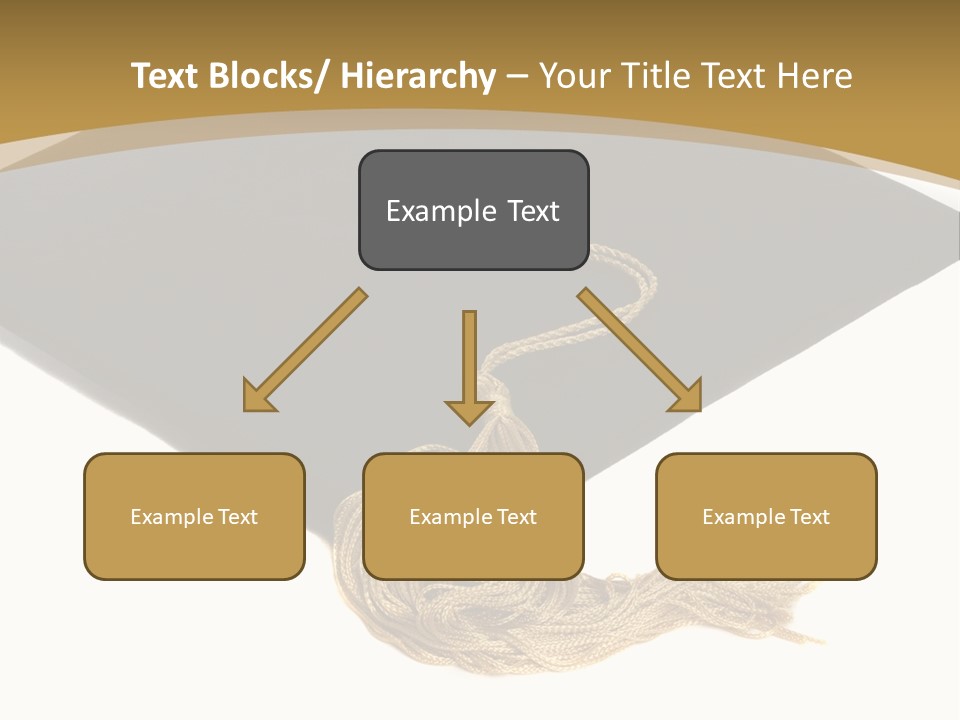 Graduation Cap And Gold Tassel PowerPoint Template