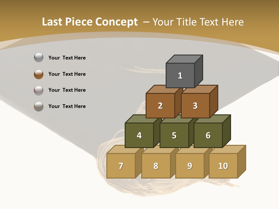 Graduation Cap And Gold Tassel PowerPoint Template