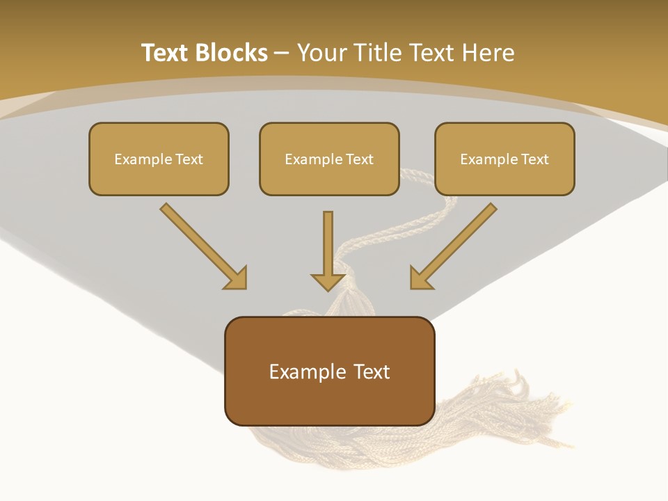 Graduation Cap And Gold Tassel PowerPoint Template