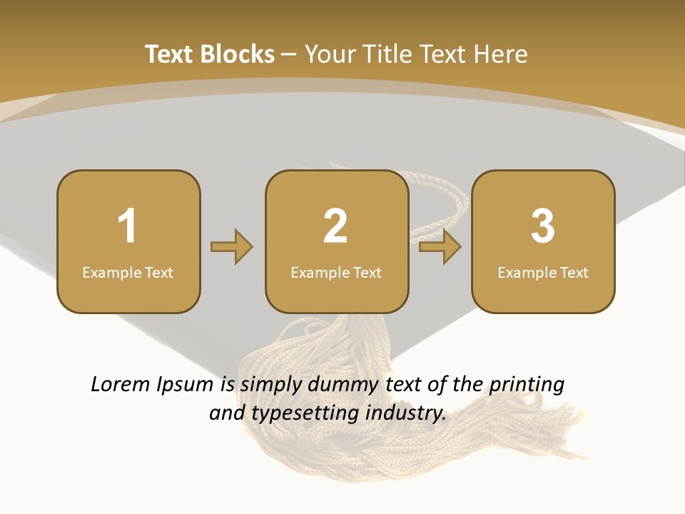 Graduation Cap And Gold Tassel PowerPoint Template