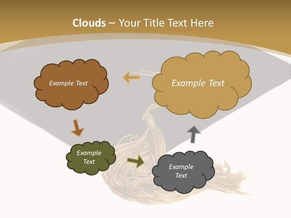 Graduation Cap And Gold Tassel PowerPoint Template