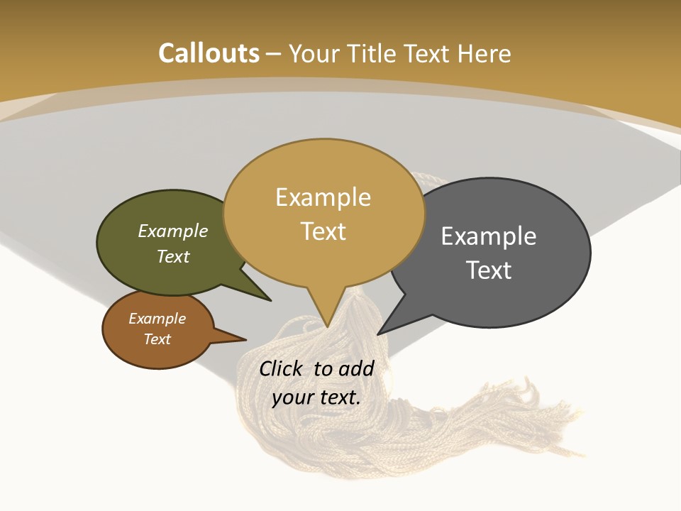 Graduation Cap And Gold Tassel PowerPoint Template