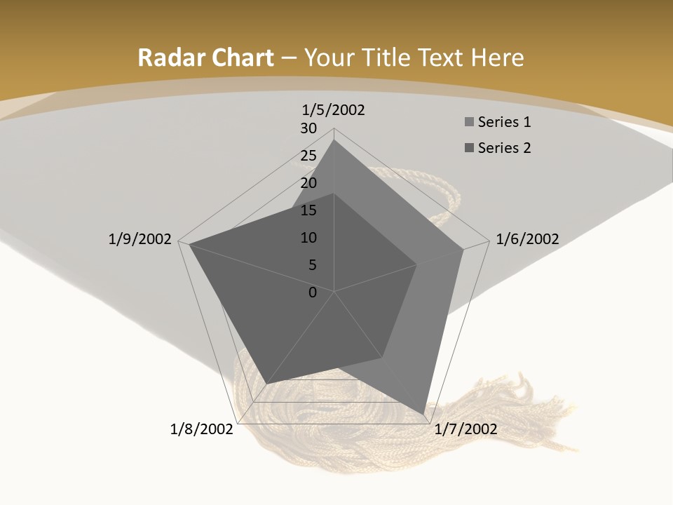 Graduation Cap And Gold Tassel PowerPoint Template