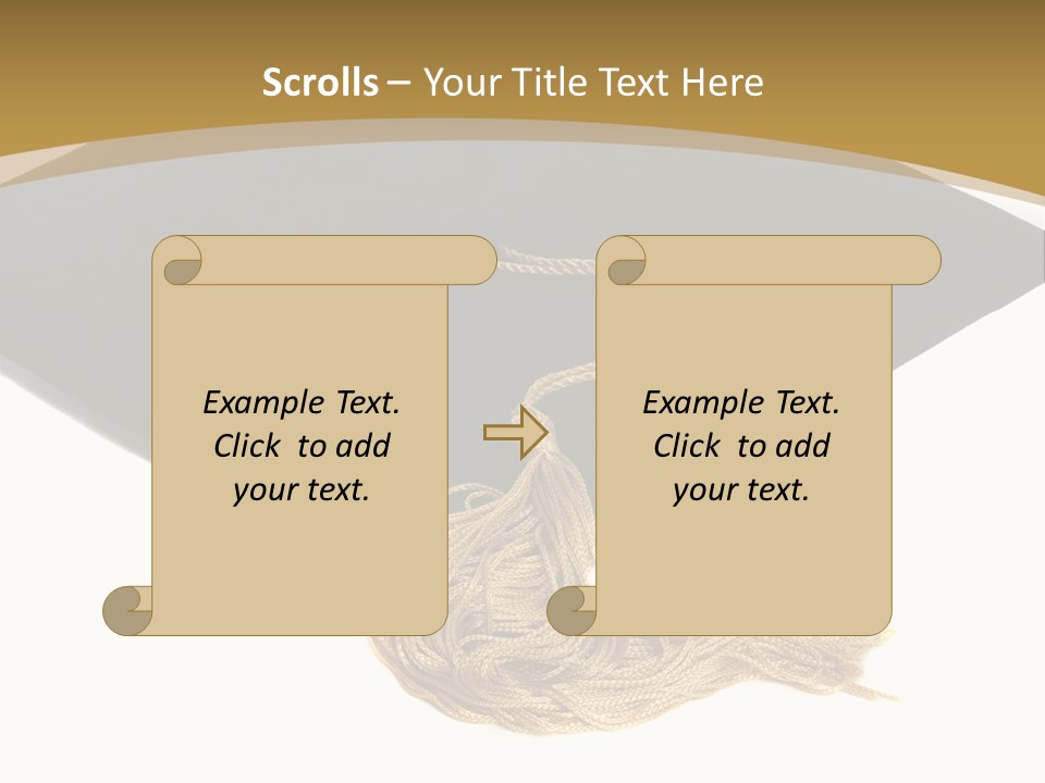 Graduation Cap And Gold Tassel PowerPoint Template