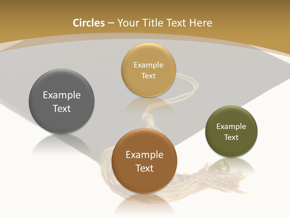 Graduation Cap And Gold Tassel PowerPoint Template