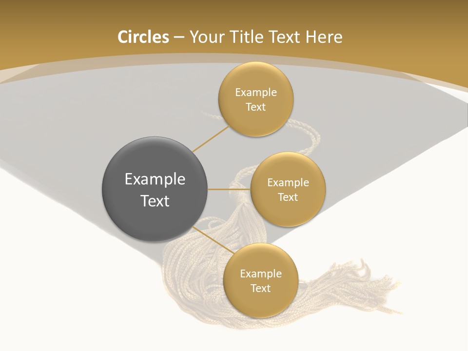 Graduation Cap And Gold Tassel PowerPoint Template