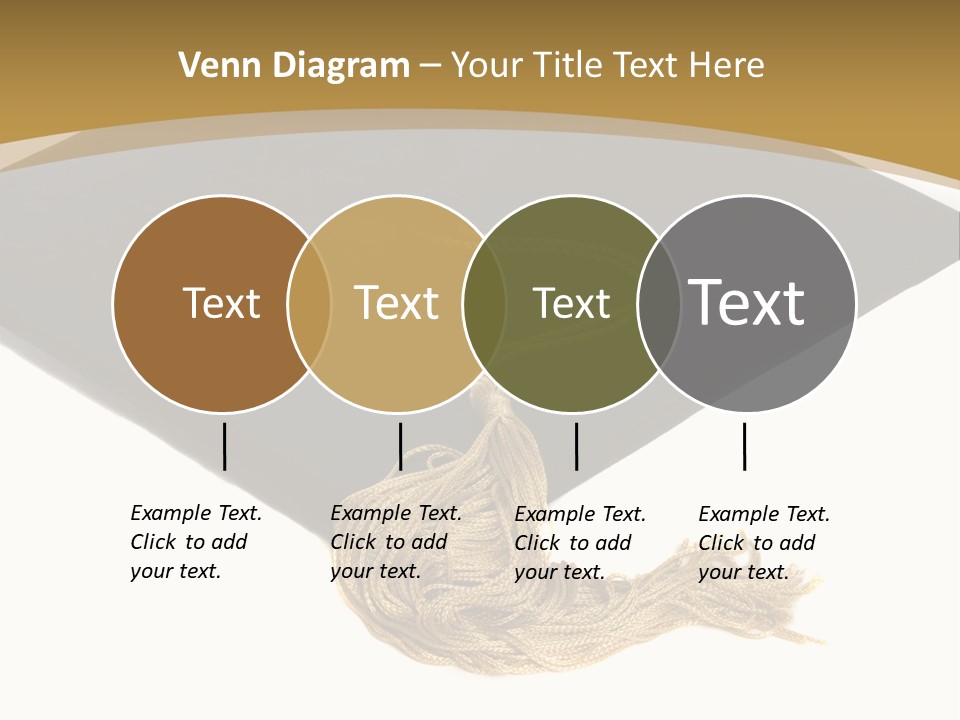 Graduation Cap And Gold Tassel PowerPoint Template