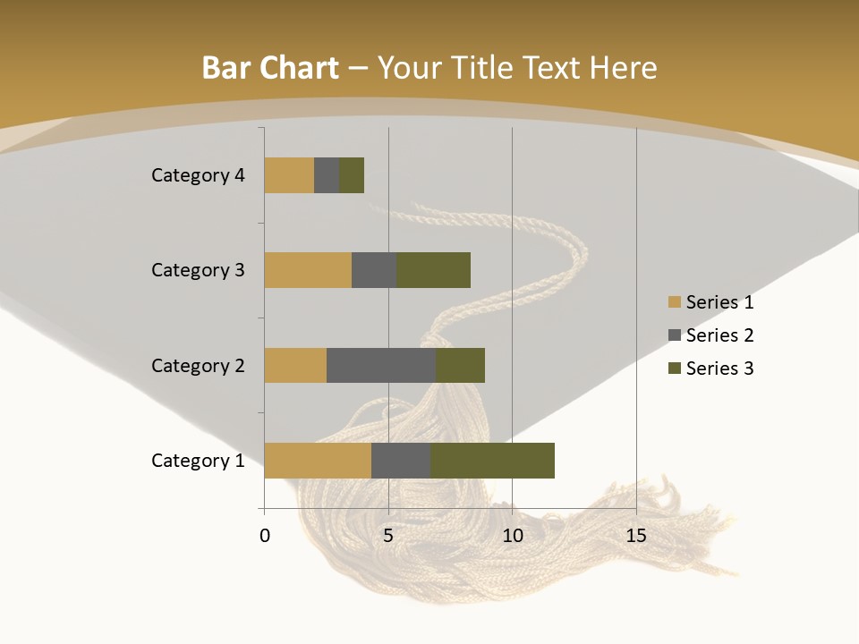 Graduation Cap And Gold Tassel PowerPoint Template