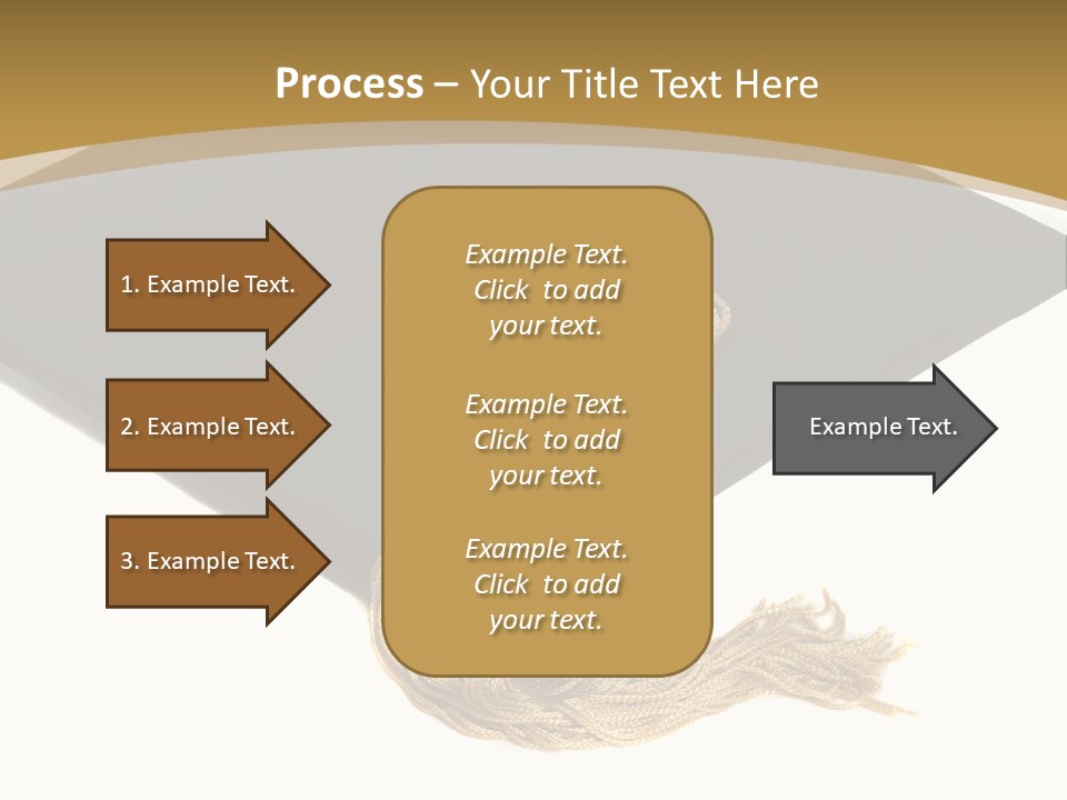 Graduation Cap And Gold Tassel PowerPoint Template