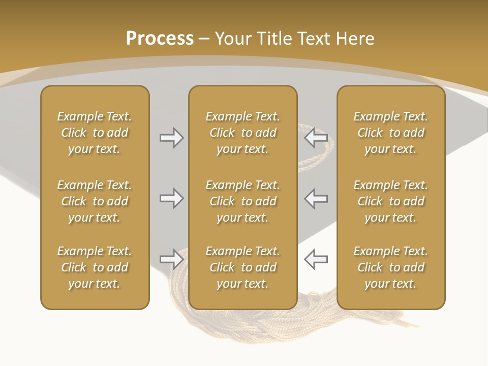 Graduation Cap And Gold Tassel PowerPoint Template