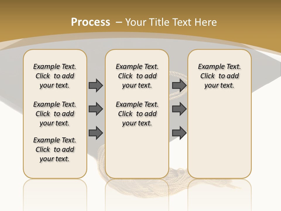 Graduation Cap And Gold Tassel PowerPoint Template