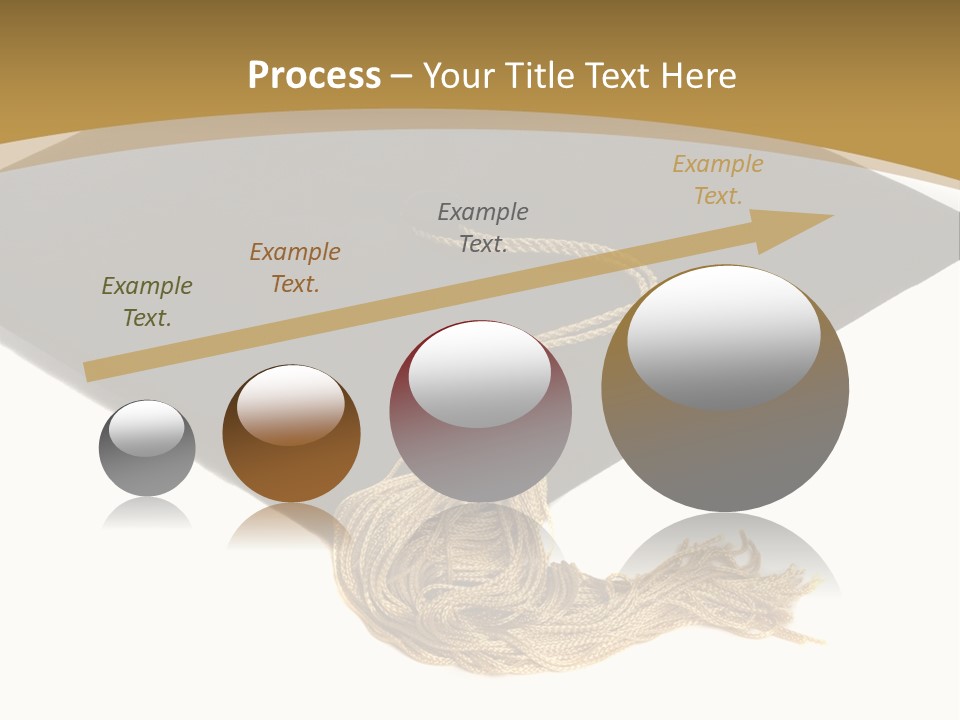 Graduation Cap And Gold Tassel PowerPoint Template