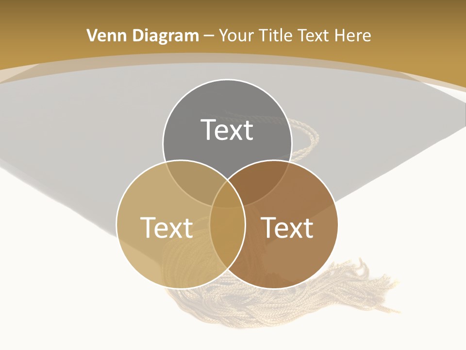 Graduation Cap And Gold Tassel PowerPoint Template