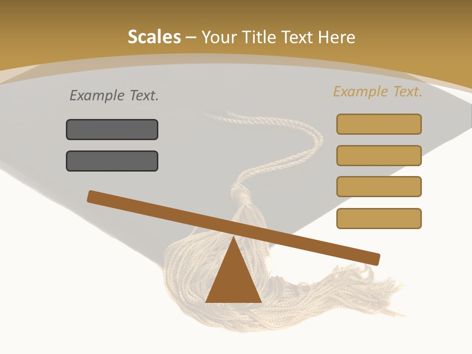 Graduation Cap And Gold Tassel PowerPoint Template