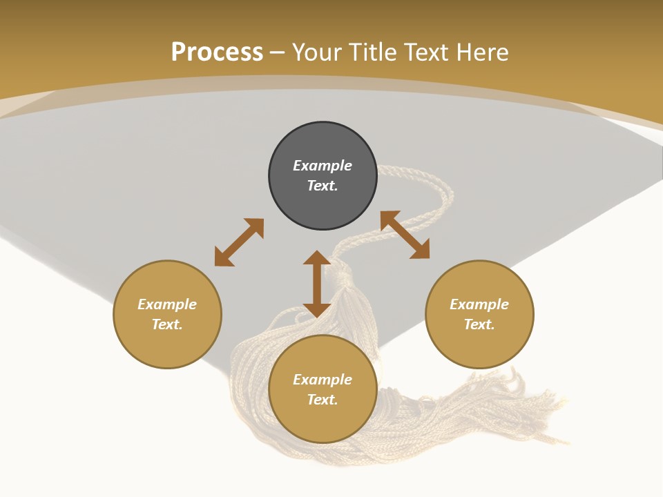 Graduation Cap And Gold Tassel PowerPoint Template