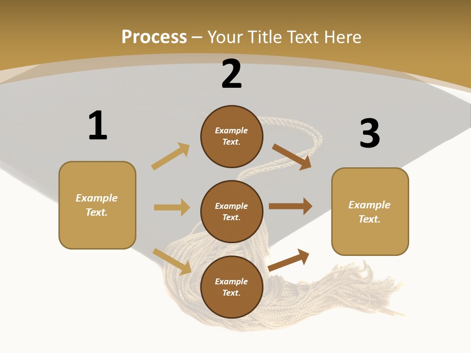 Graduation Cap And Gold Tassel PowerPoint Template