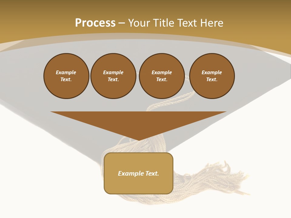 Graduation Cap And Gold Tassel PowerPoint Template