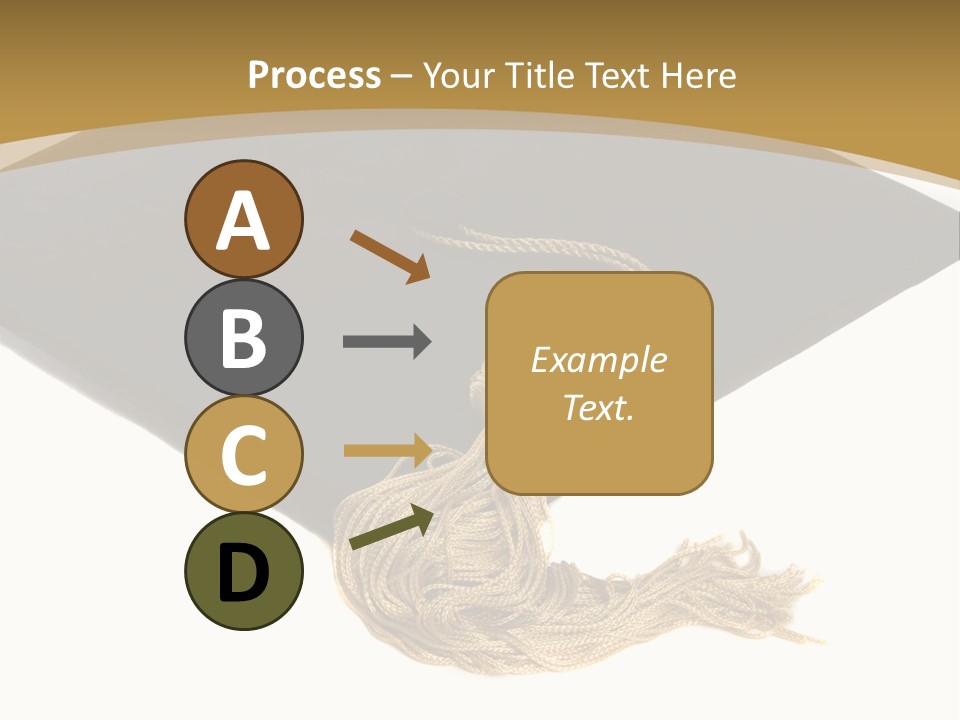 Graduation Cap And Gold Tassel PowerPoint Template